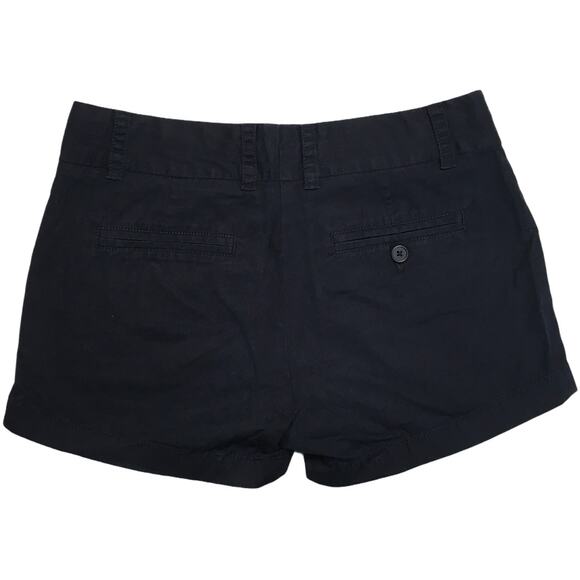 J. Crew Broken-In Chino 3" Shorts Navy Blue Size 0 Women's Casual Flat Front - Picture 2 of 8